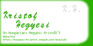 kristof hegyesi business card